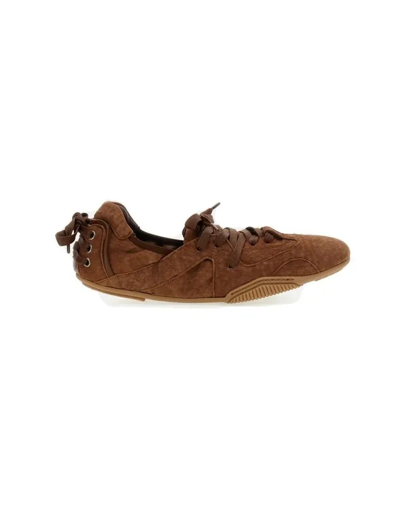 Acne Studios Low-Top Sneaker Brown Sneakers With Classic Silhouette And Smooth braun Braun