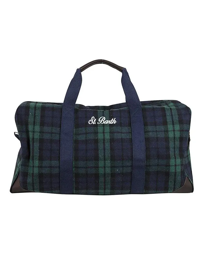 MC2 Saint Barth Koffer Tartan Pattern Duffle Bag With Adjustable Strap grün Grün