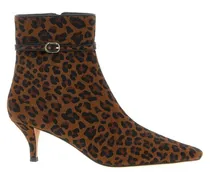 Stiefel Animal Print Ankle Boots braun