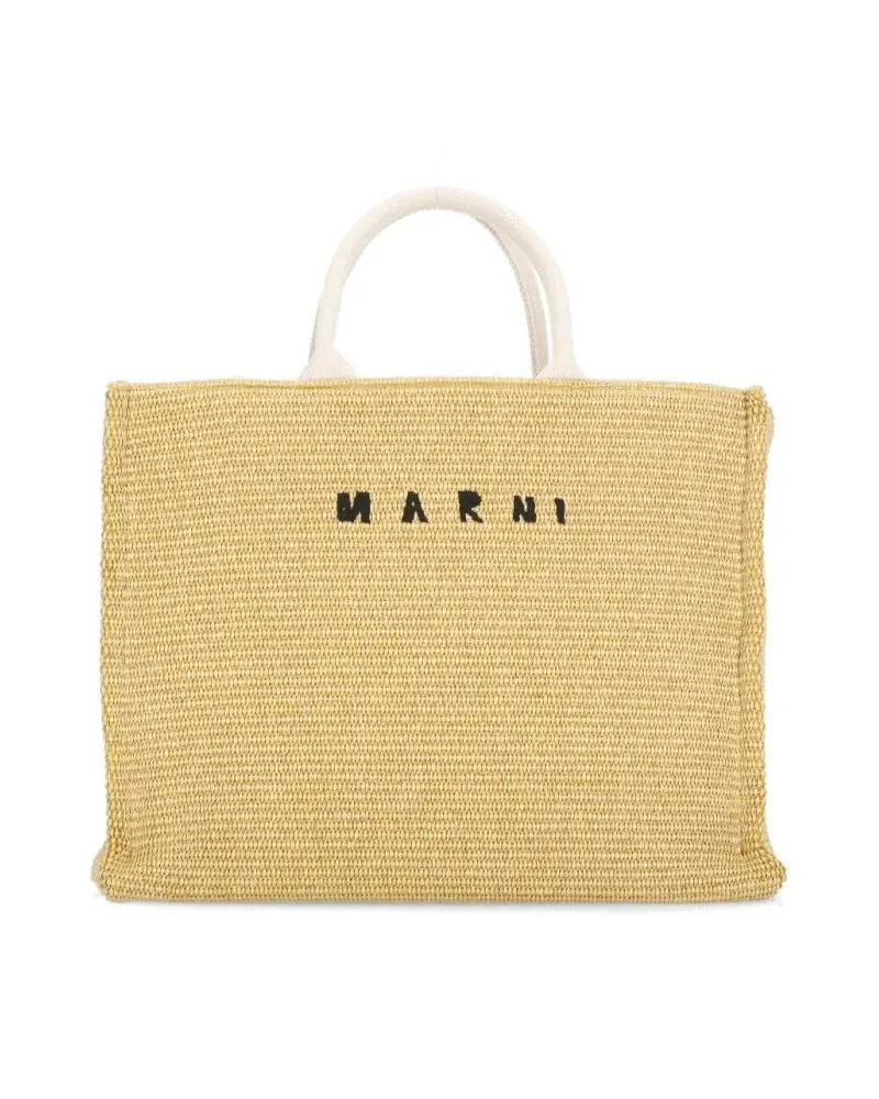 Marni Shopper & Totes Beige Tote Bag With Logo beige Beige