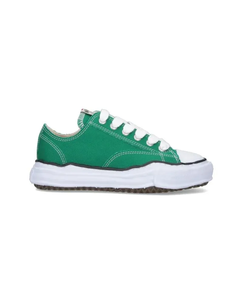 MIHARAYASUHIRO Low-Top Sneaker Vibrant Green Low-Top Sneakers With Minimalistic D grün Grün