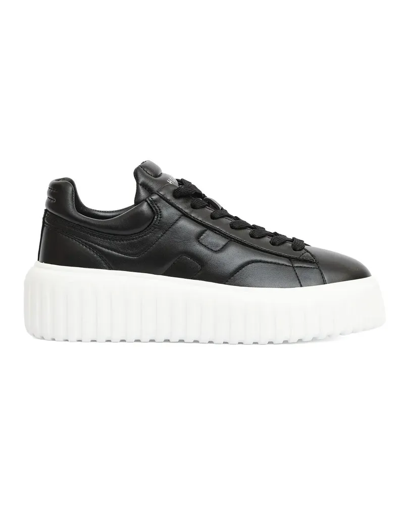 Hogan Low-Top Sneaker H Stripe Black Leather Sneakers schwarz Schwarz