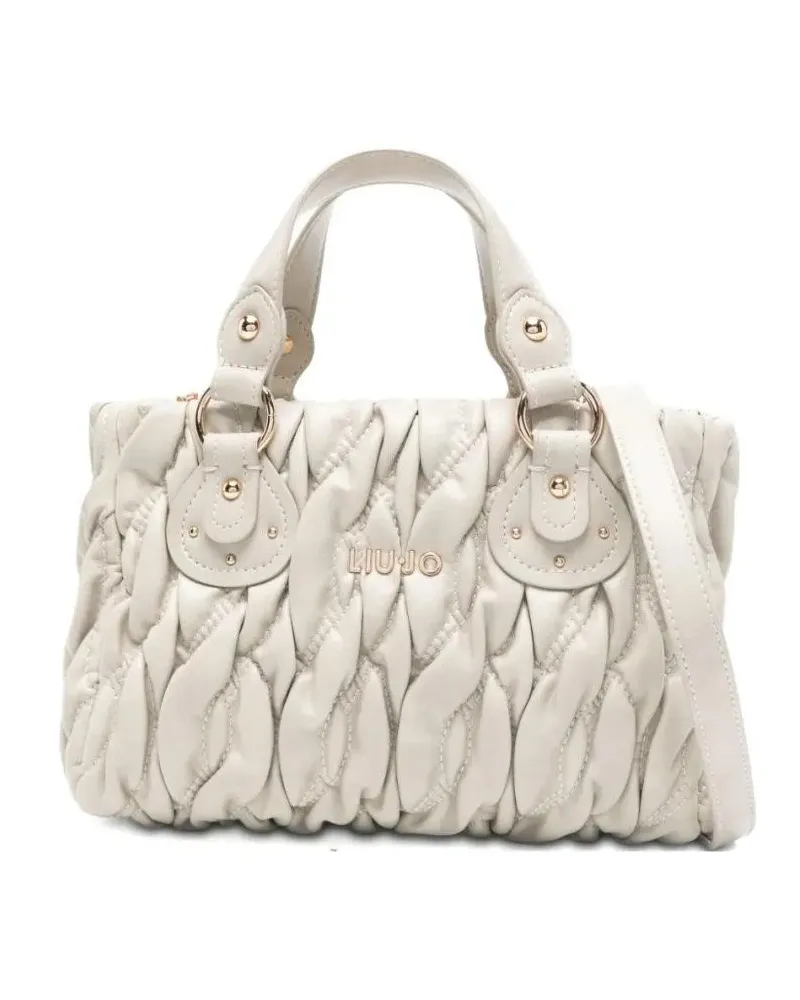 Liu Jo Shopper & Totes Quilted Gray Handbag With Gathered Design beige Beige