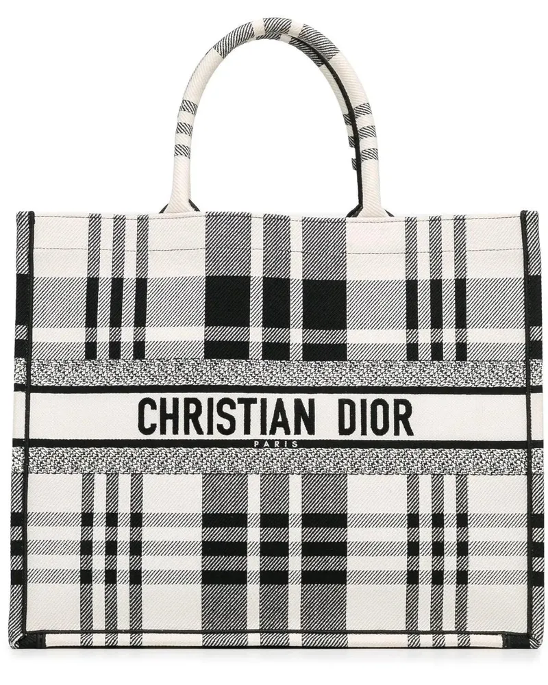 Dior Shopper Large Check'n'Dior Book Tote weiß Weiß