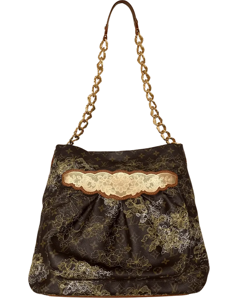 Louis Vuitton Hobo Bags  Limited Edition Monogram Dentelle He braun Braun