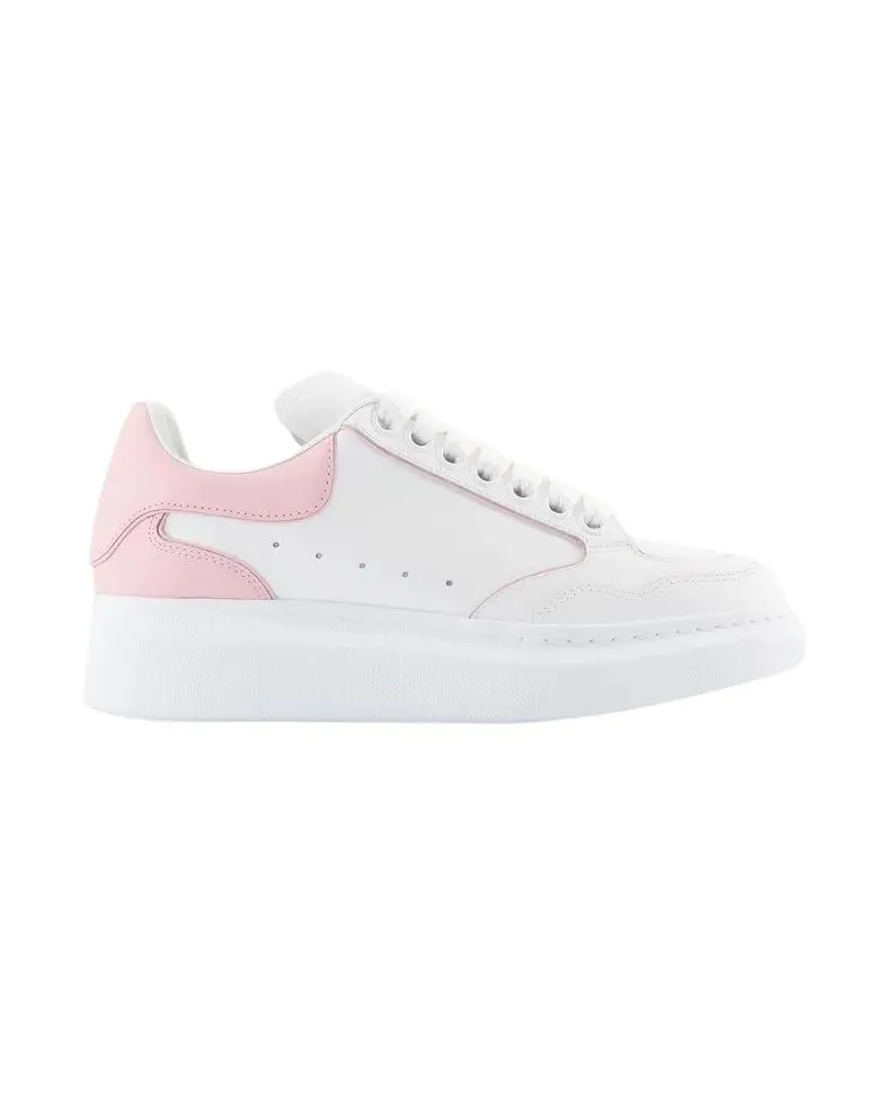 Alexander McQueen Low-Top Sneaker Dames Oversized Sneaker Wit/Roze weiß Weiß