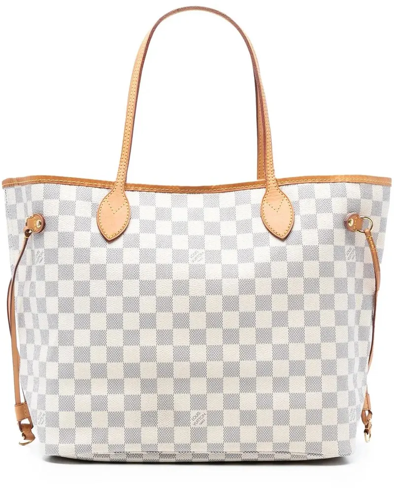 Louis Vuitton Shopper Damier Azur Neverfull MM weiß Weiß