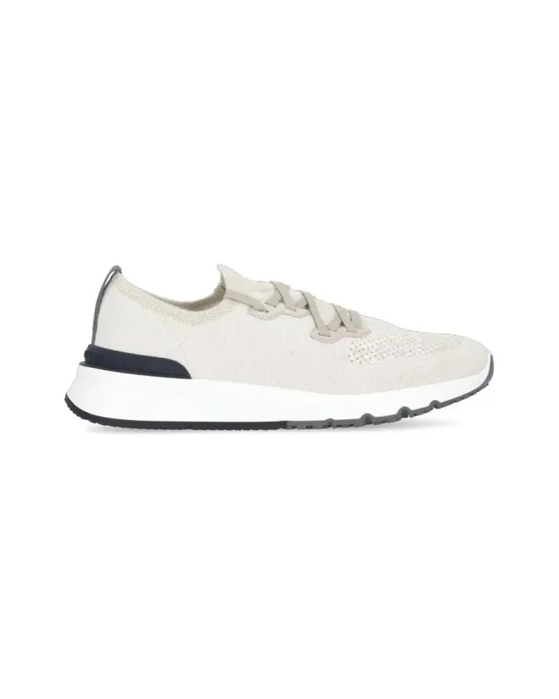 Brunello Cucinelli Low-Top Sneaker Ivory Cucinelli Cotton Sneakers beige Beige