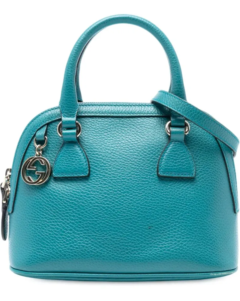 Gucci Hobo Bags Mini Leather GG Charm Dome Satchel blau Blau