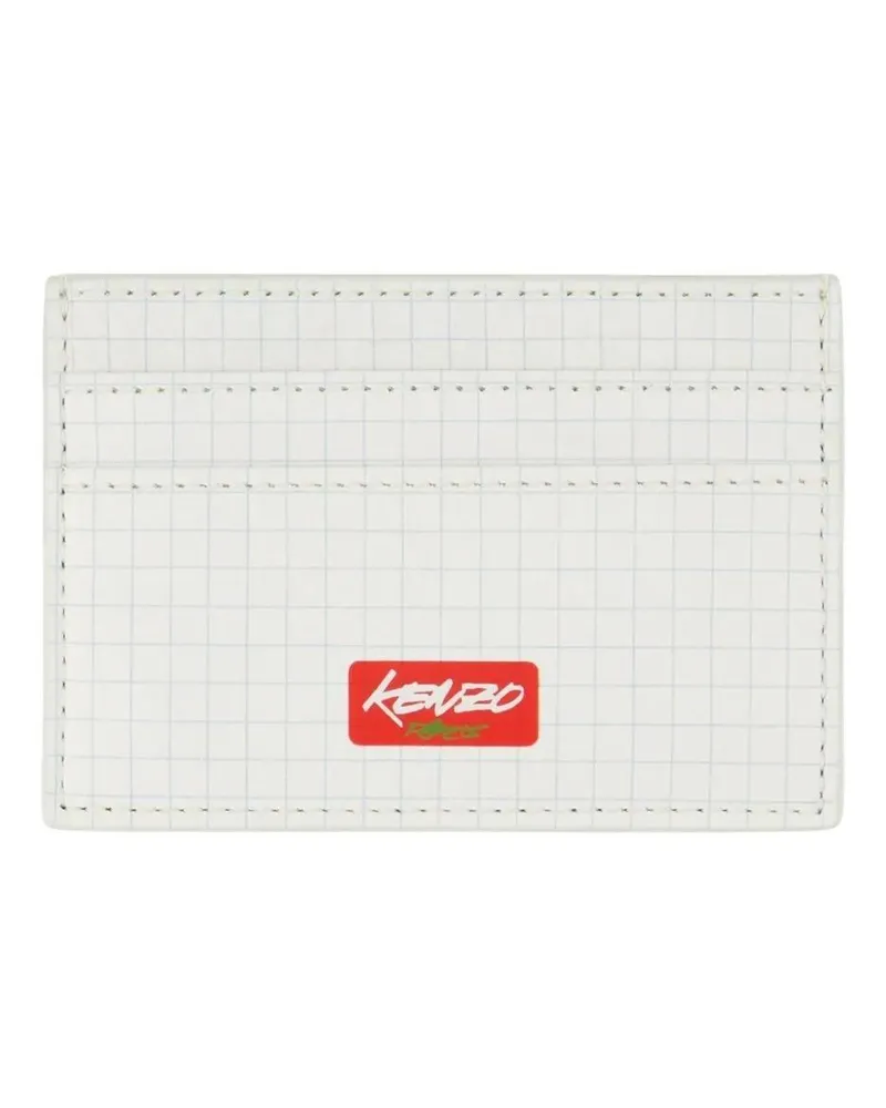 Kenzo Portemonnaies Card Case - Leather - White weiß Weiß