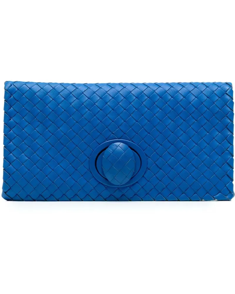 Bottega Veneta Clutches Nappa Intrecciato Turn Lock Clutch blau Blau