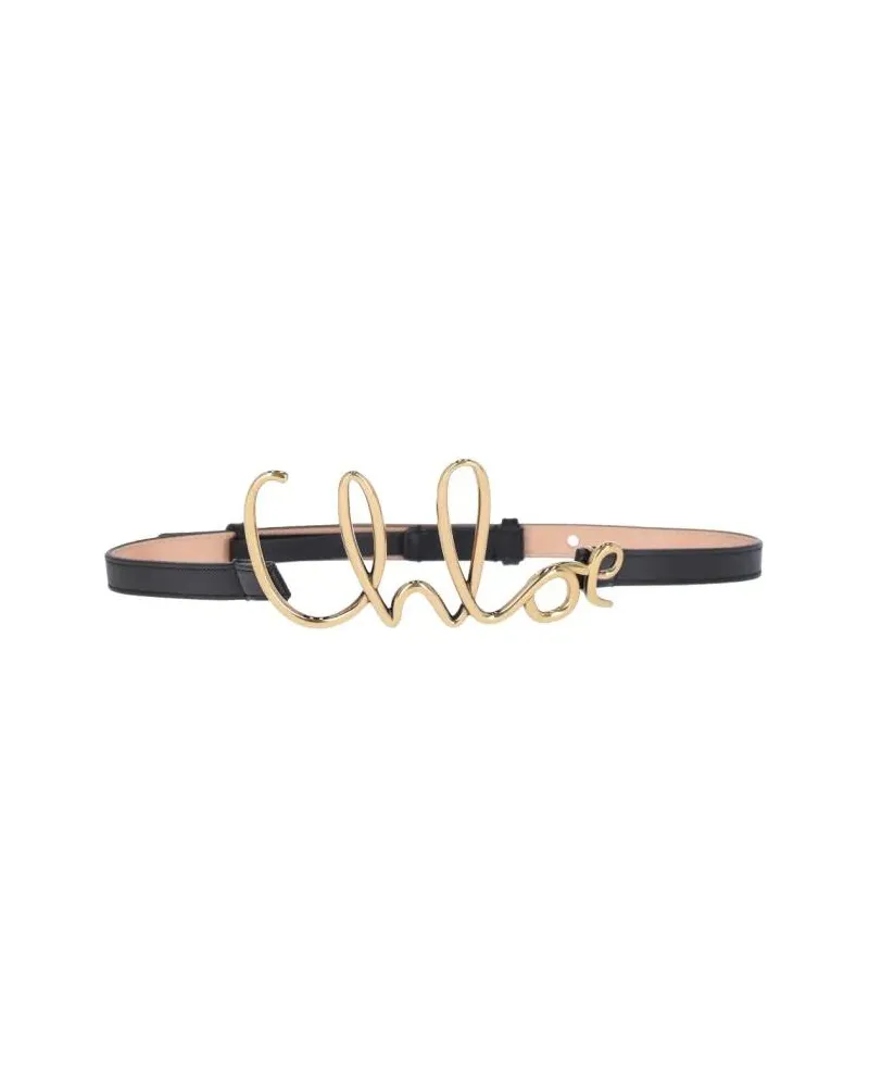Chloé Gürtel "Iconic" Thin Belt Black schwarz Schwarz