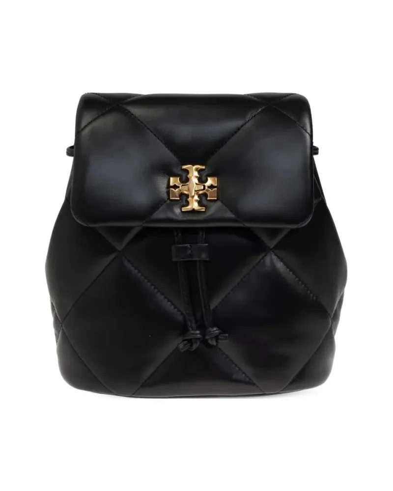 Tory Burch Hobo Bags Quilted Black Shoulder Bag With Chain-Link Straps schwarz Schwarz