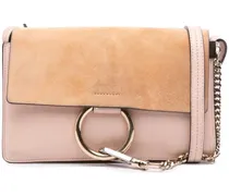 Hobo Bags Small Suede and Calfskin Faye Crossbody rosa