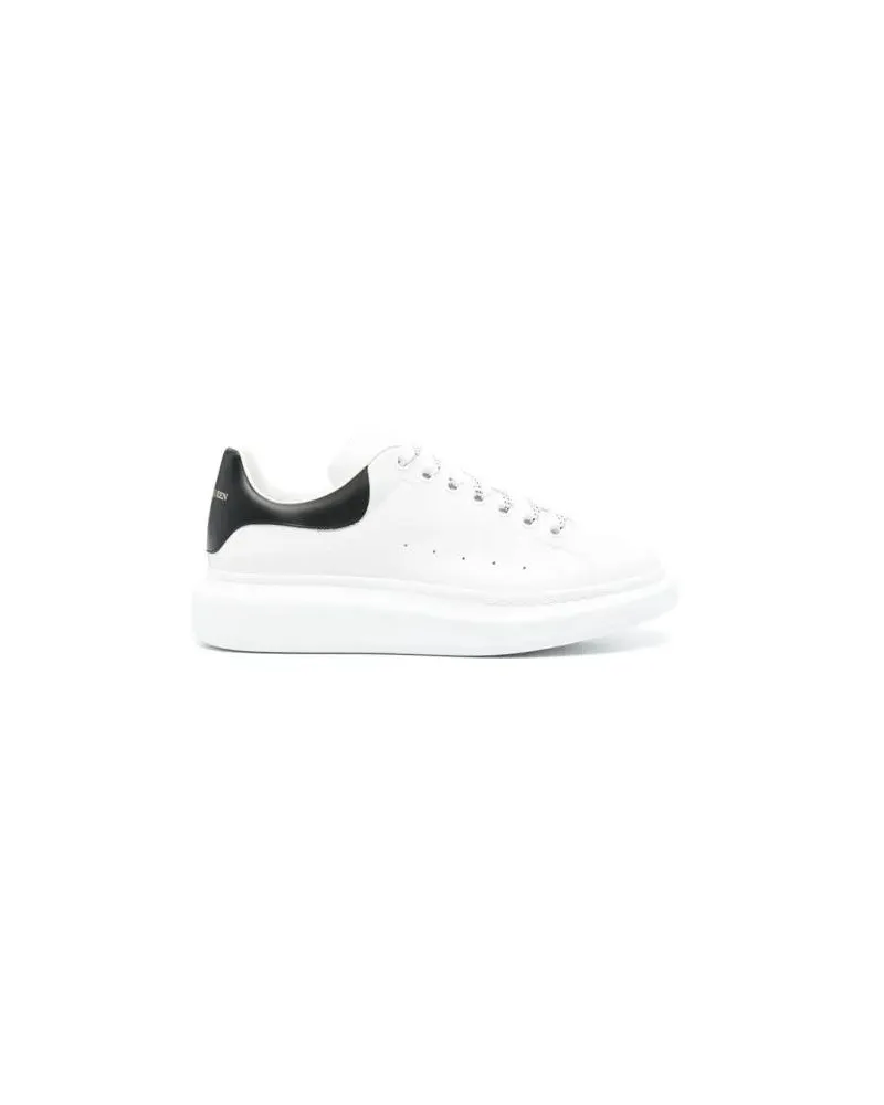 Alexander McQueen Low-Top Sneaker Minimalist White Leather Sneakers With Contrasting weiß Weiß