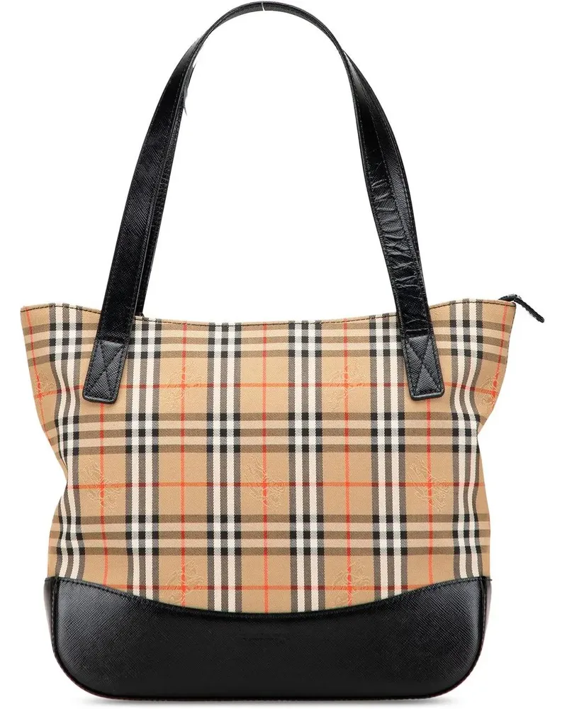 Burberry Shopper Haymarket Check Canvas Tote braun Braun