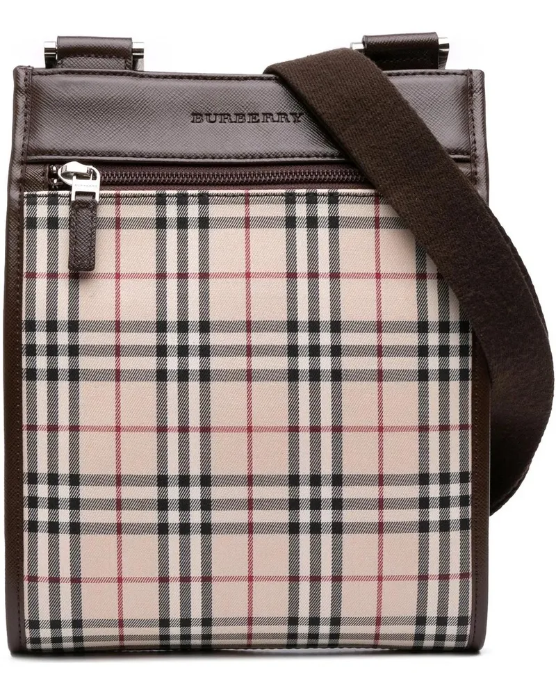 Burberry Hobo Bags House Check Canvas Crossbody braun Braun