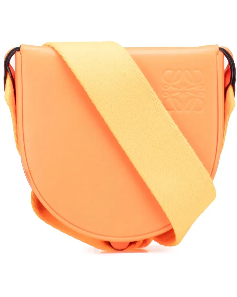 Loewe Hobo Bags Small Soft Calfskin Heel Pouch orange Orange