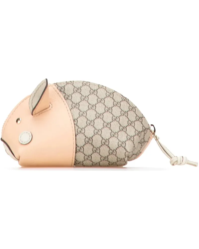 Gucci Kosmetiktaschen GG Supreme Pig Pouch braun Braun
