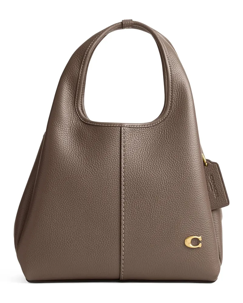 Coach Crossbody Bags Polished Pebble Leather Lana Shoulder Bag 23 taupe Taupe