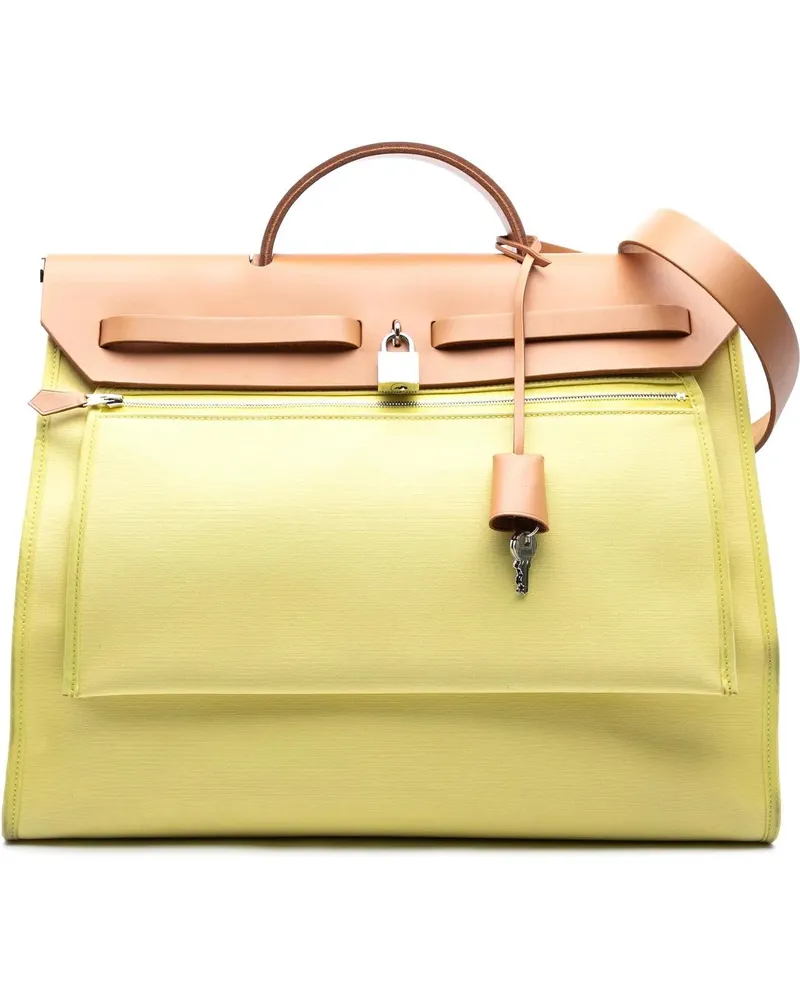 Hermès Hobo Bags Toile Herbag Zip 39 gelb Gelb