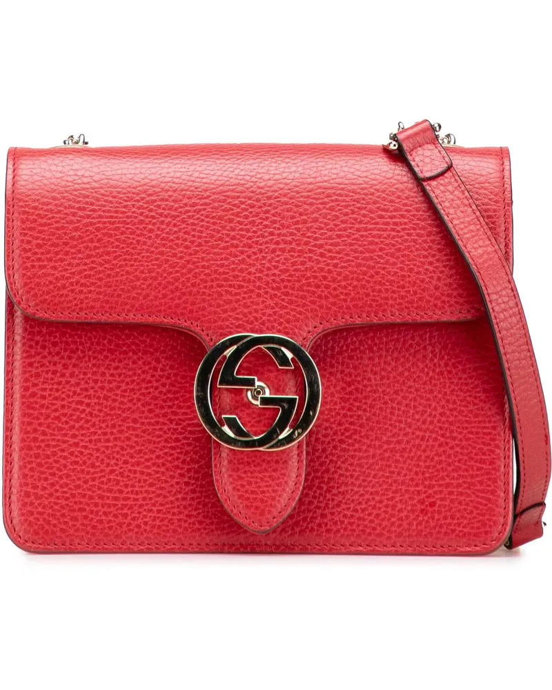 Gucci Hobo Bags Small Dollar Calfskin Interlocking G Crossbody rot Rot