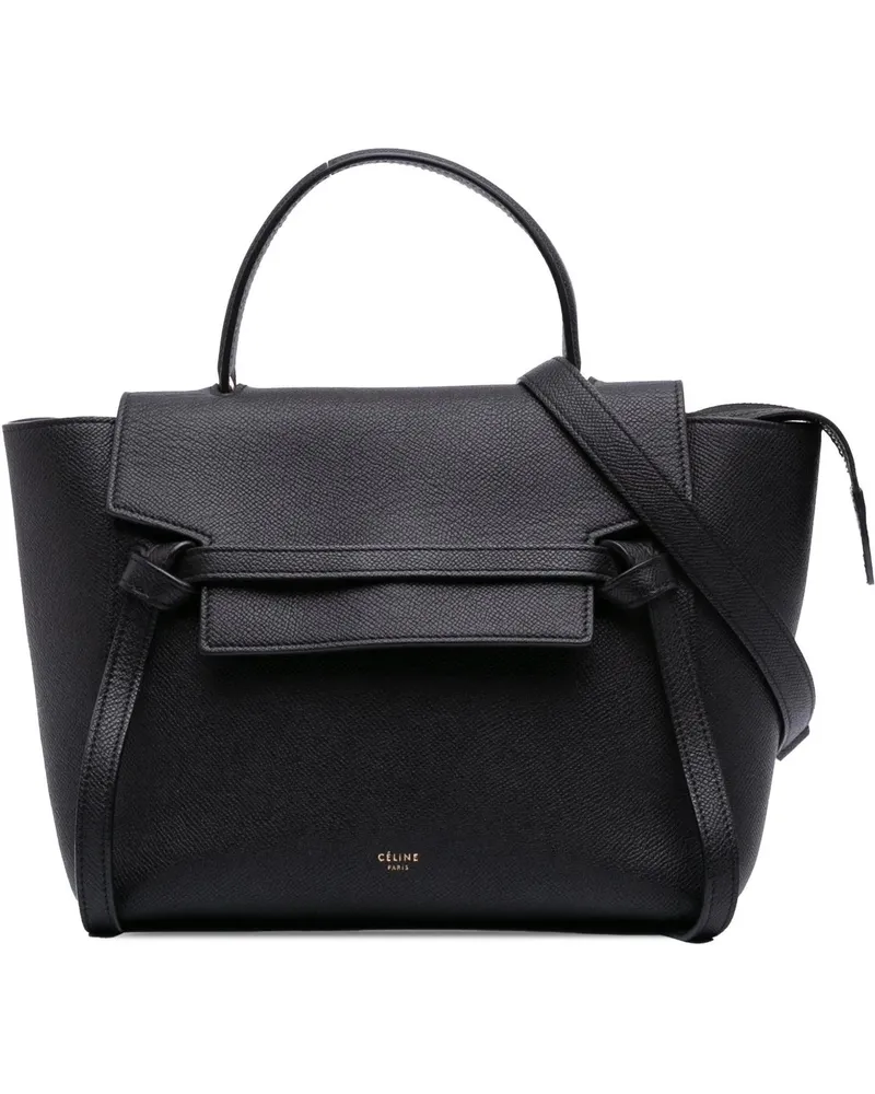 Celine Hobo Bags Micro Grained Calfskin Belt Bag schwarz Schwarz
