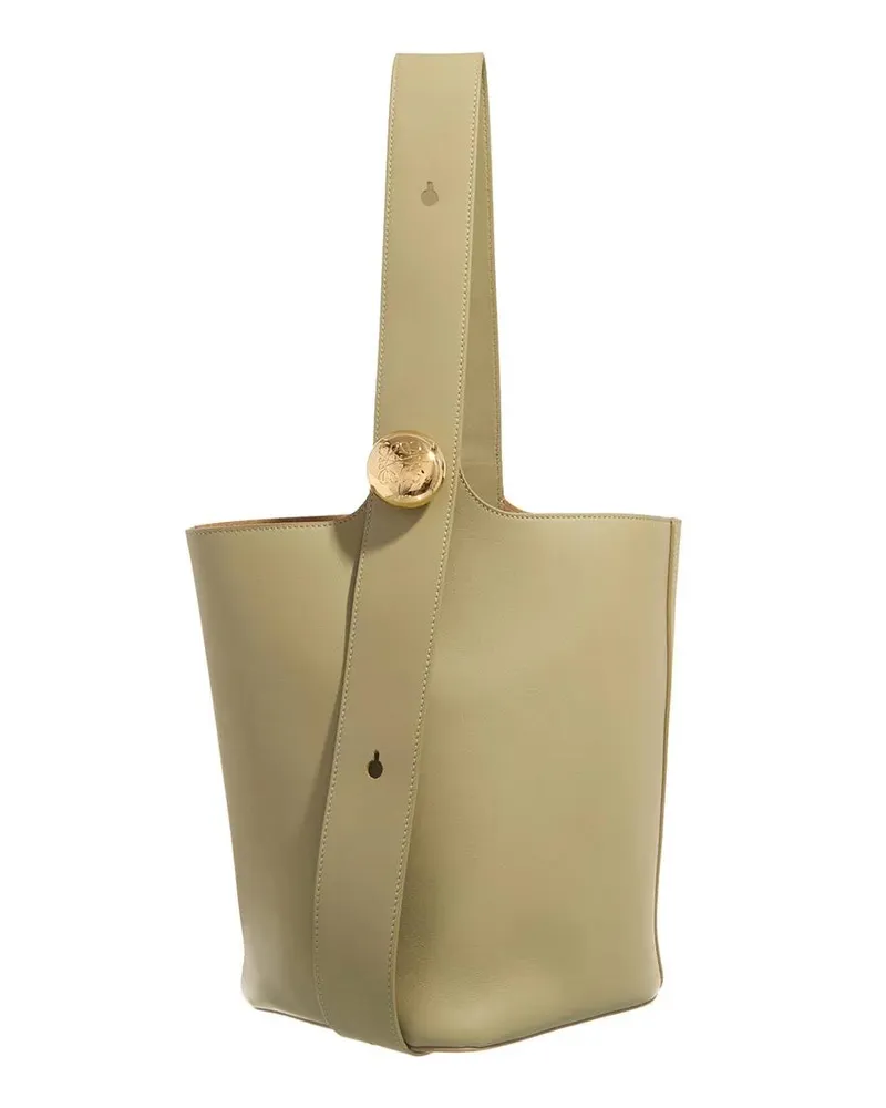 Loewe Beuteltaschen Medium Pebble Bucket Bag grün Grün