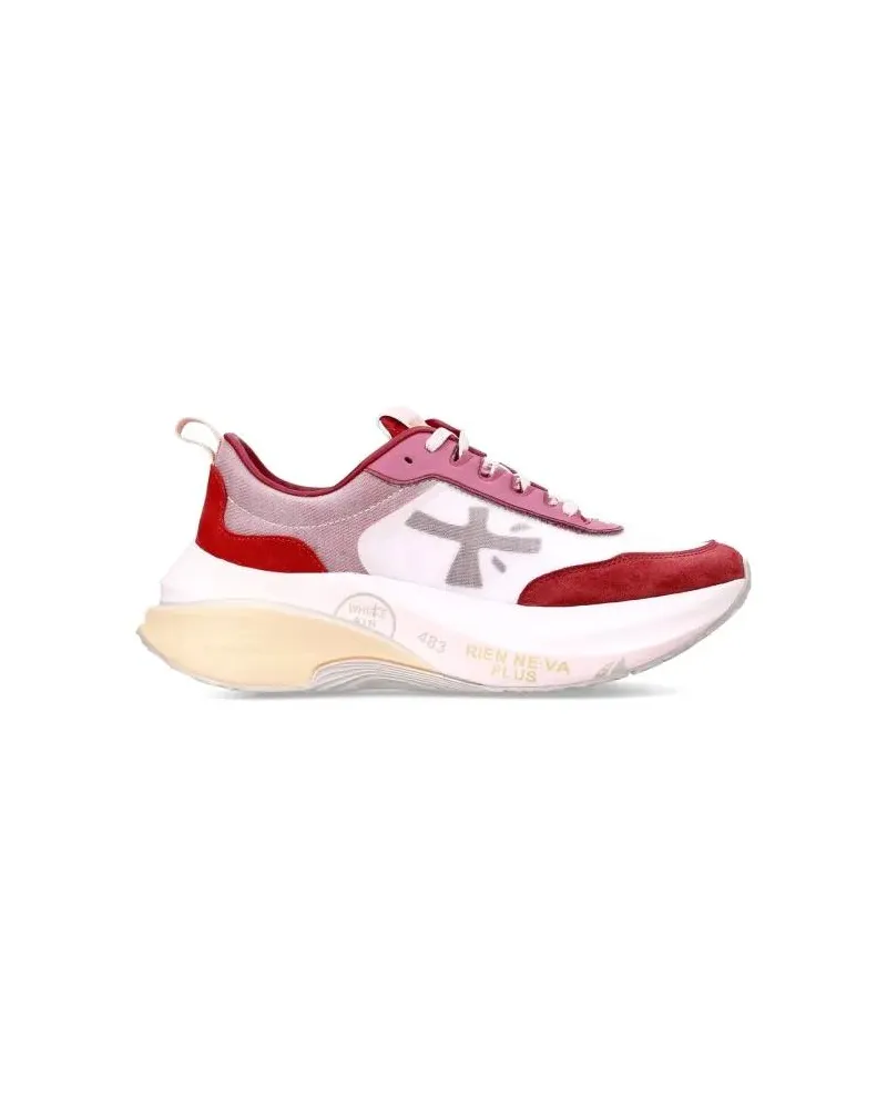 Premiata Low-Top Sneaker White Technical Fabric Sneakers pink Rosa