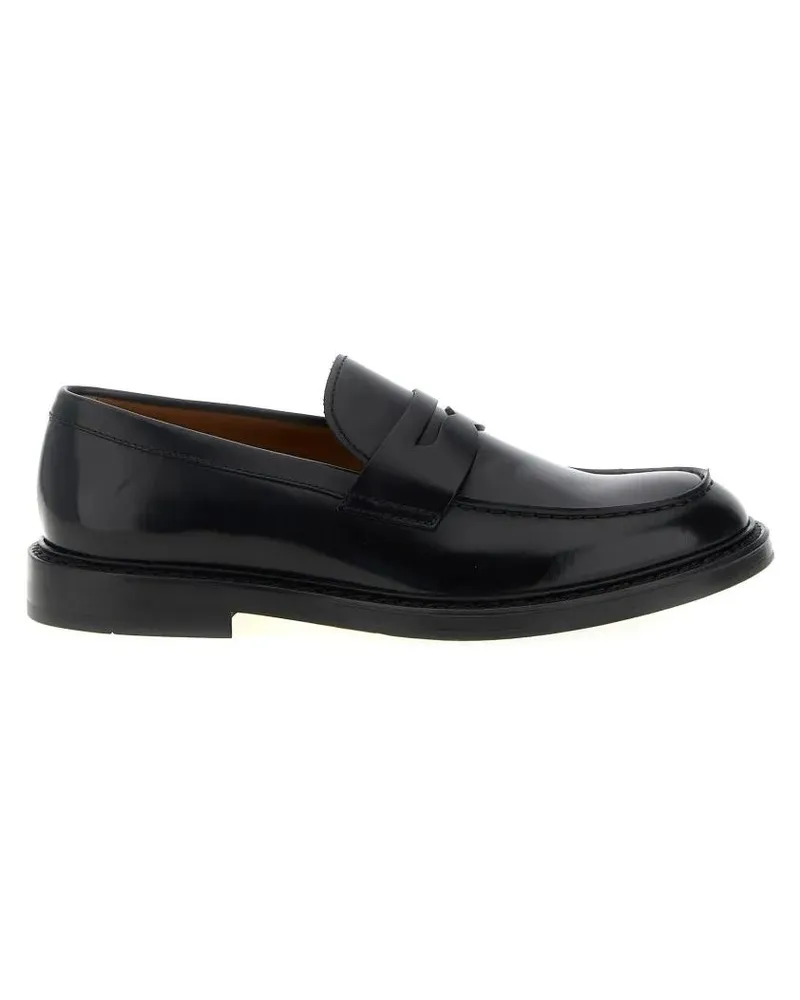 Doucal´s Loafer Leather Loafers With Embossed Bowl Stitching schwarz Schwarz
