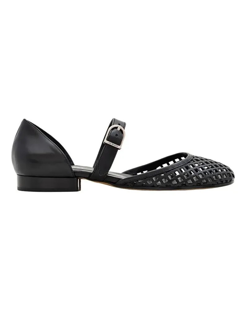 Durazzi Milano Perforated Net Ballerinas schwarz Schwarz