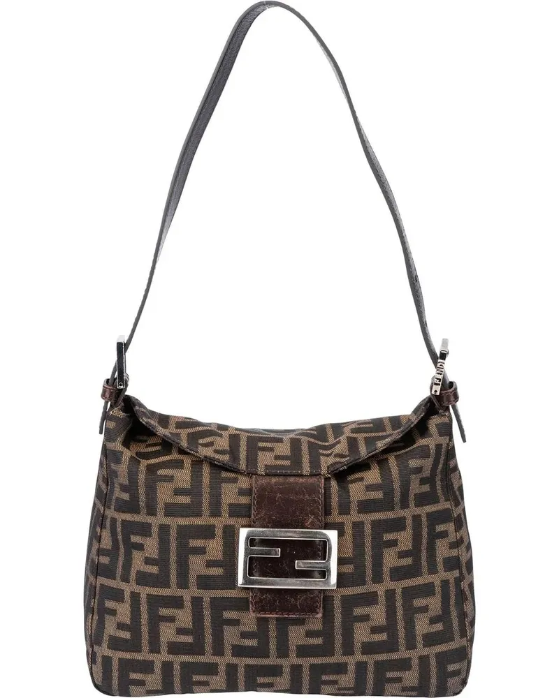 Fendi Crossbody Bags  FF Monogram Baguette Buckle Handbag braun Braun
