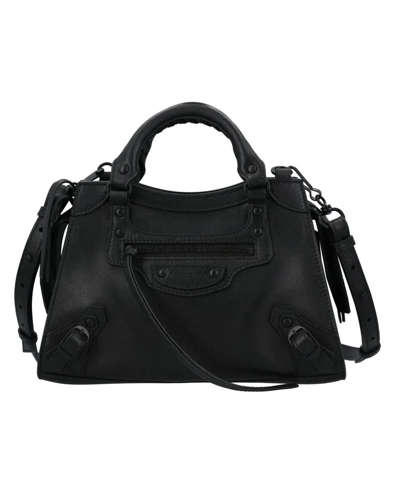 Balenciaga Hobo Bags Neo Classic City Xs Leather Handbag Black schwarz Schwarz