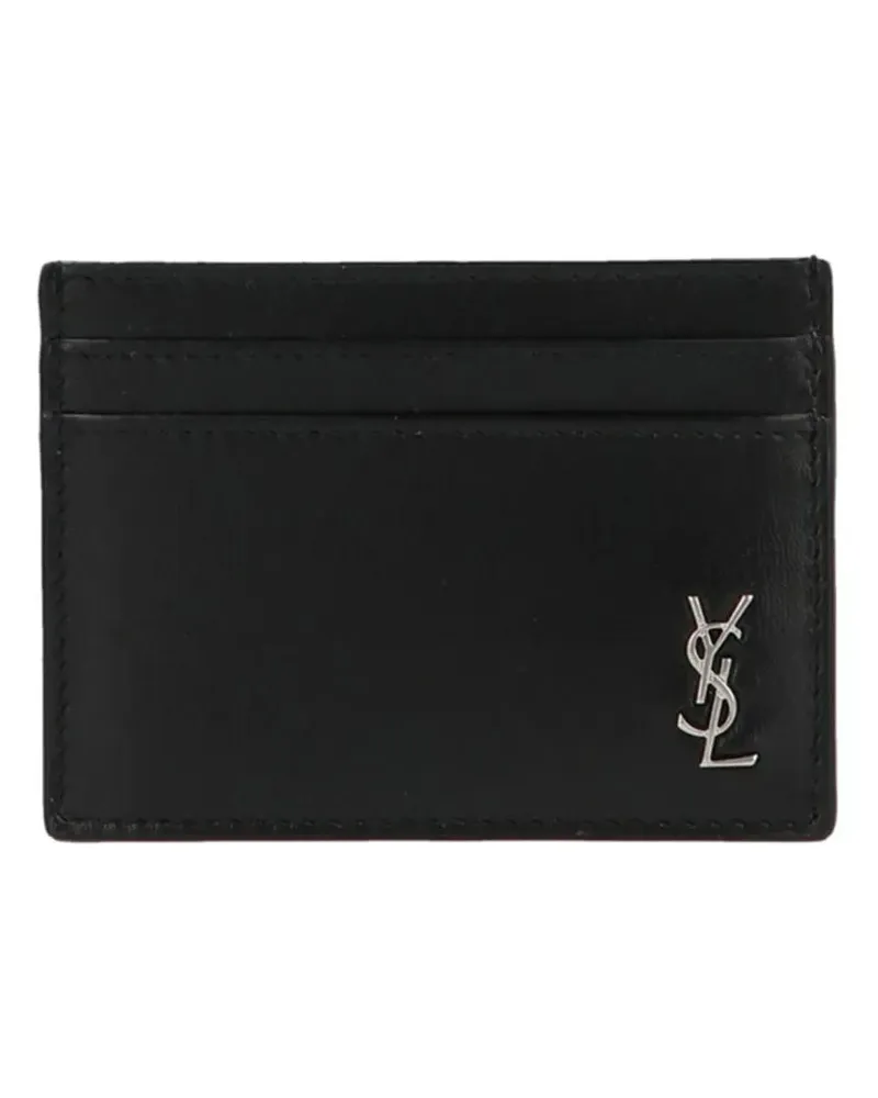 Saint Laurent Portemonnaies 'Tiny Monogram' Card Holder schwarz Schwarz