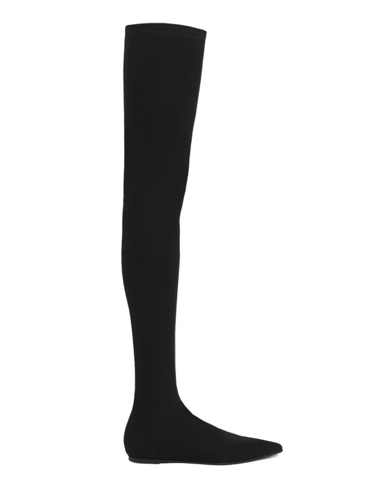 Dolce & Gabbana Stiefel Stretch Jersey "Cuissard" Boot schwarz Schwarz