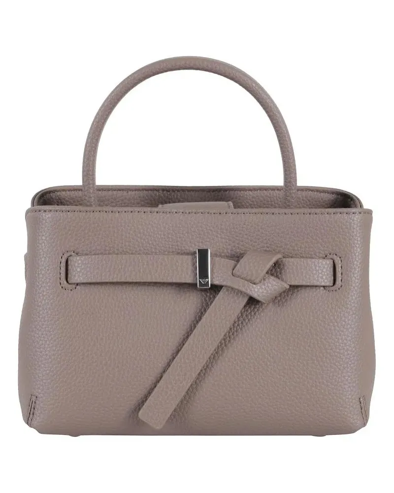 Emporio Armani Hobo Bags Textured Leather Mini Shoulder Bag grau Grau