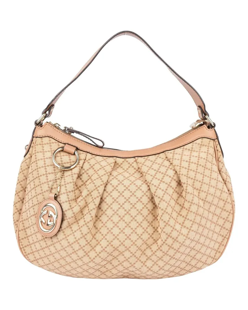 Gucci Crossbody Bags  Diamante Monogram Sukey Handbag beige Beige
