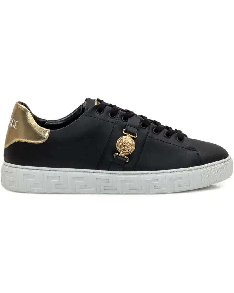 Versace Low-Top Sneaker Refined Black And Gold  Sneakers schwarz Schwarz