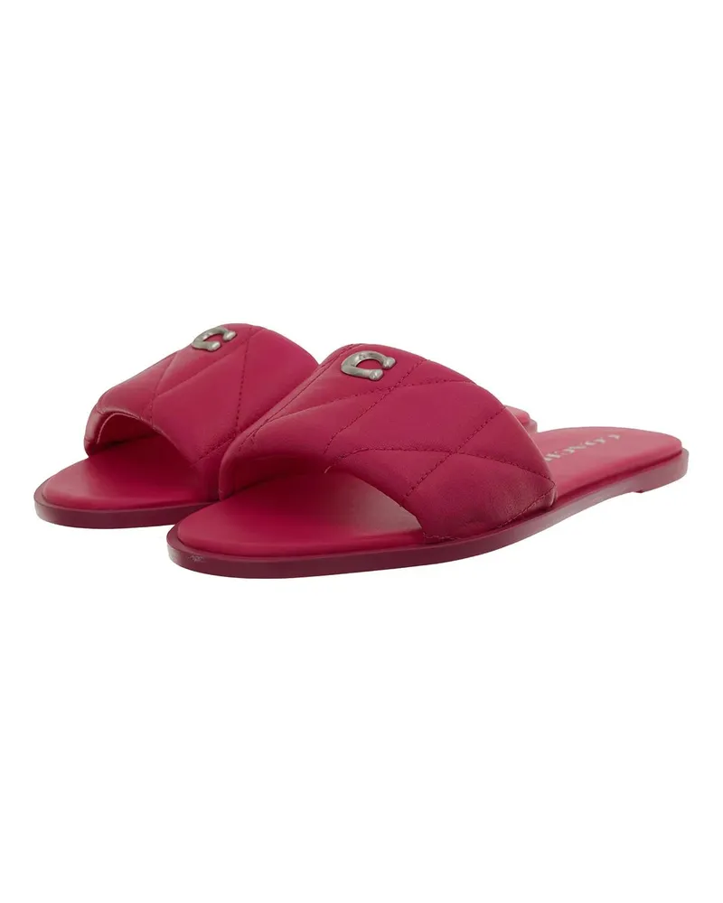Coach Sandalen Holly Quilted Leather Sandal pink Rosa