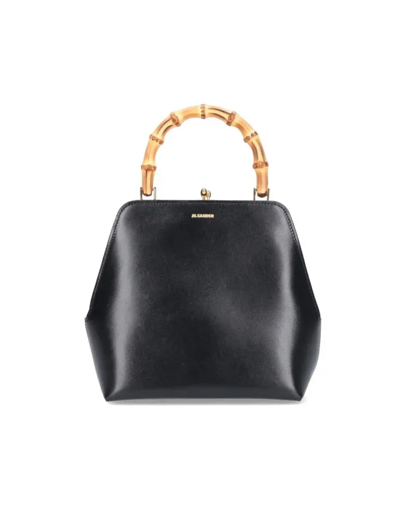 Jil Sander Crossbody Bags Small "Goji Bamboo Square" Handbag – Black schwarz Schwarz
