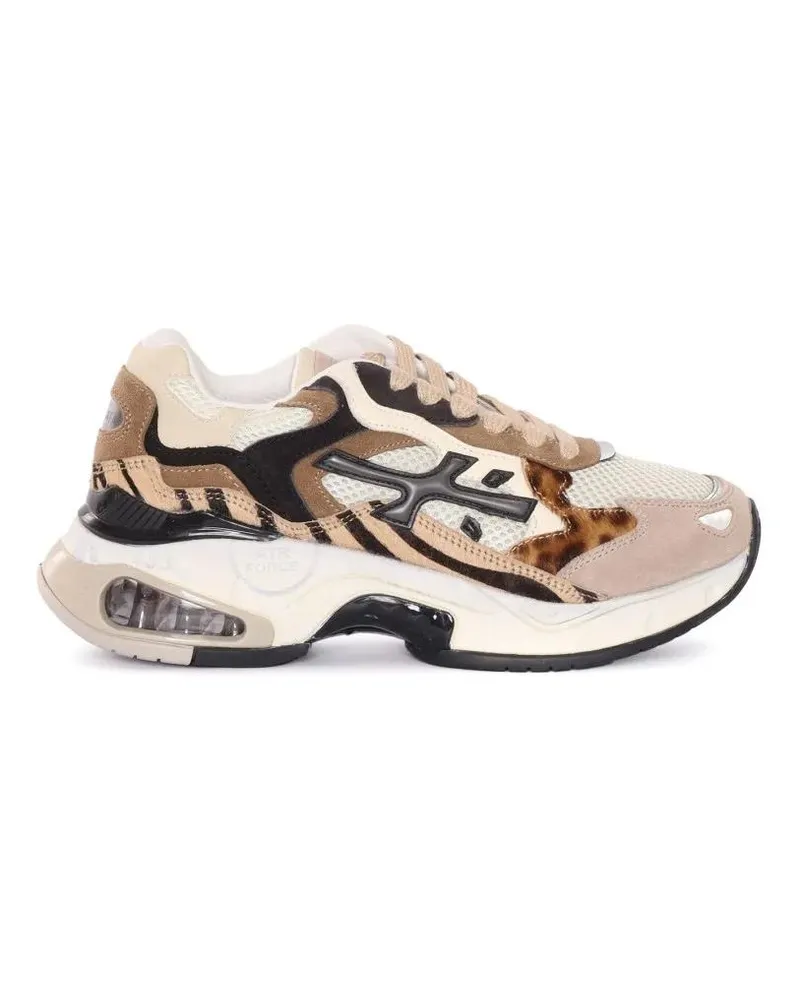 Premiata Low-Top Sneaker Contemporary Chunky Sneakers With Mixed Materials beige Beige