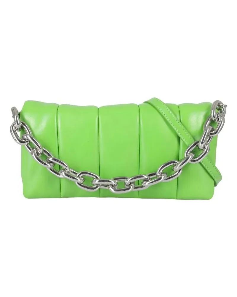 STAND Hobo Bags Rectangular Green Lamb Leather Panel Bag grün Grün