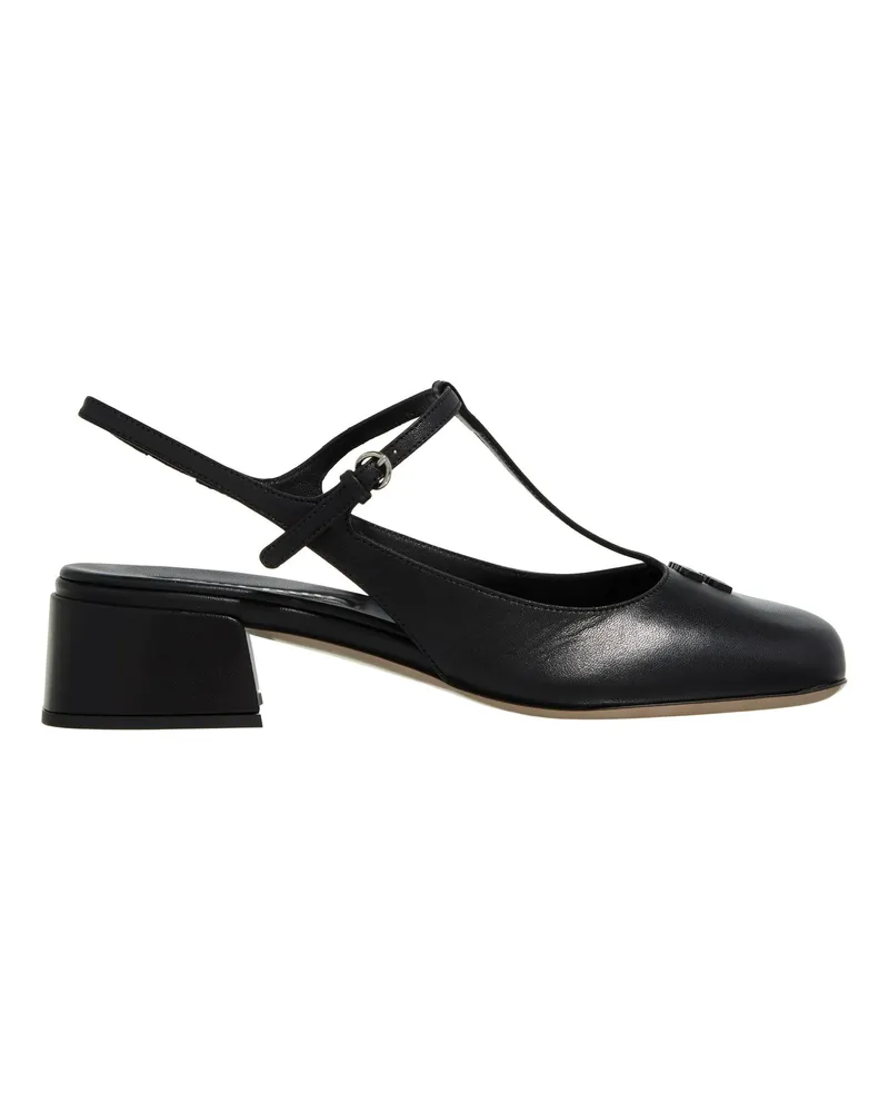 Miu Miu Pumps & High Heels Logo Pump schwarz Schwarz