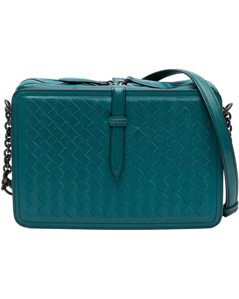 Bottega Veneta Hobo Bags Nappa Intrecciato Belt Flap Camera Bag blau Blau