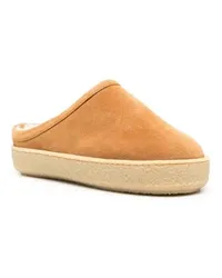 Isabel Marant Slipper & Pantoletten Fozee Suede Flatform Mules Braun