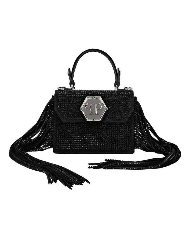 Philipp Plein Crossbody Bags Henkel Tasche Superheroine Mit Schmucksteinen schwarz Schwarz
