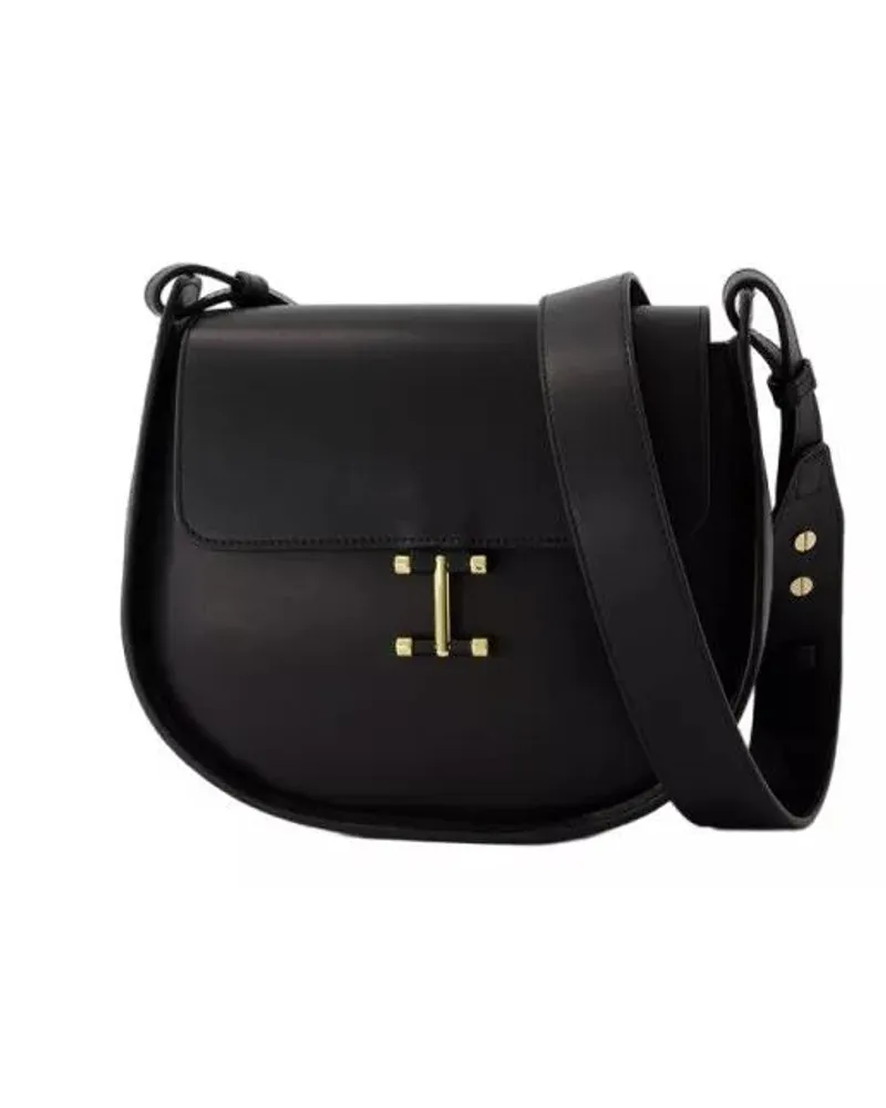 Inès de la Fressange Shopper Senda Shoulder Bag - Leather - Black Schwarz