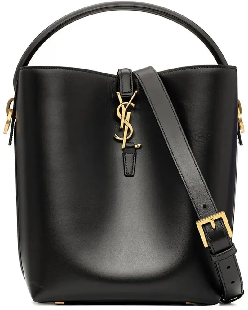 Saint Laurent Crossbody Bags  Le 37 Leather Medium Bucket Bag schwarz Schwarz