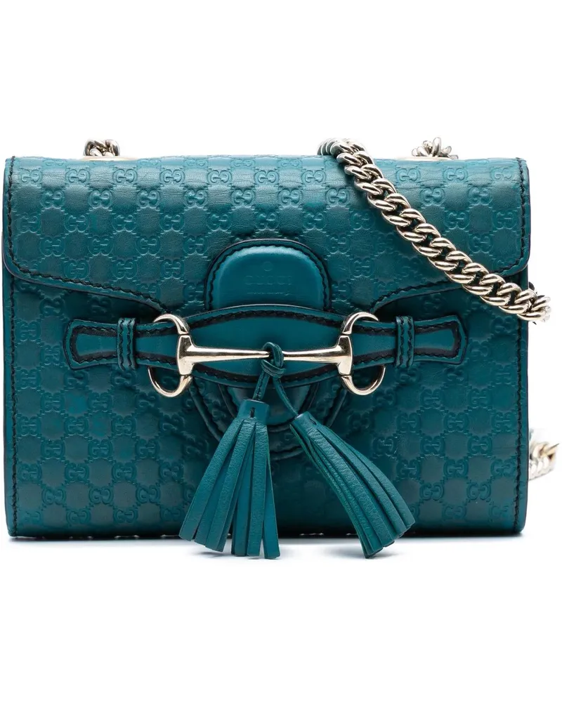 Gucci Hobo Bags Mini Microssima Emily Crossbody blau Blau