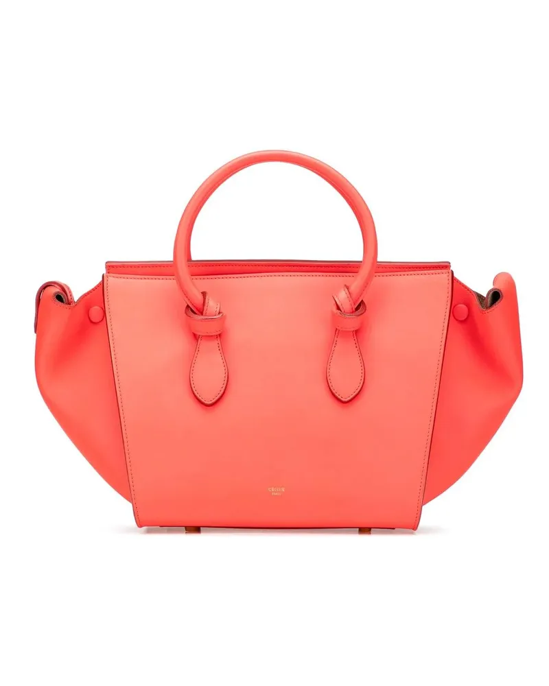Celine Shopper Medium Smooth Calfskin Tie Knot Tote orange Orange